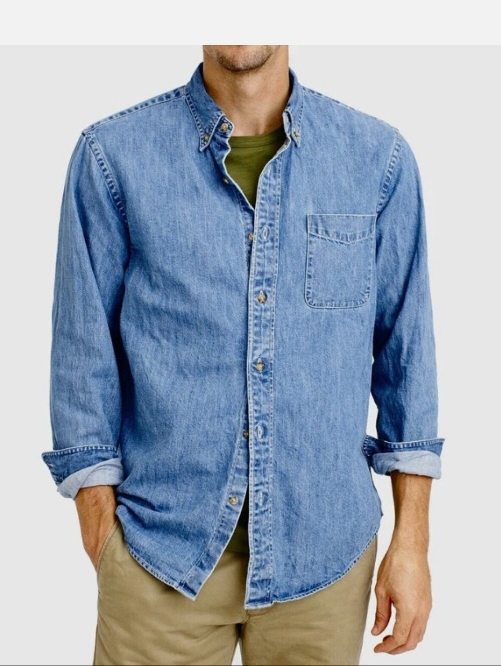 J. Crew Men's Midweight Denim Shirt